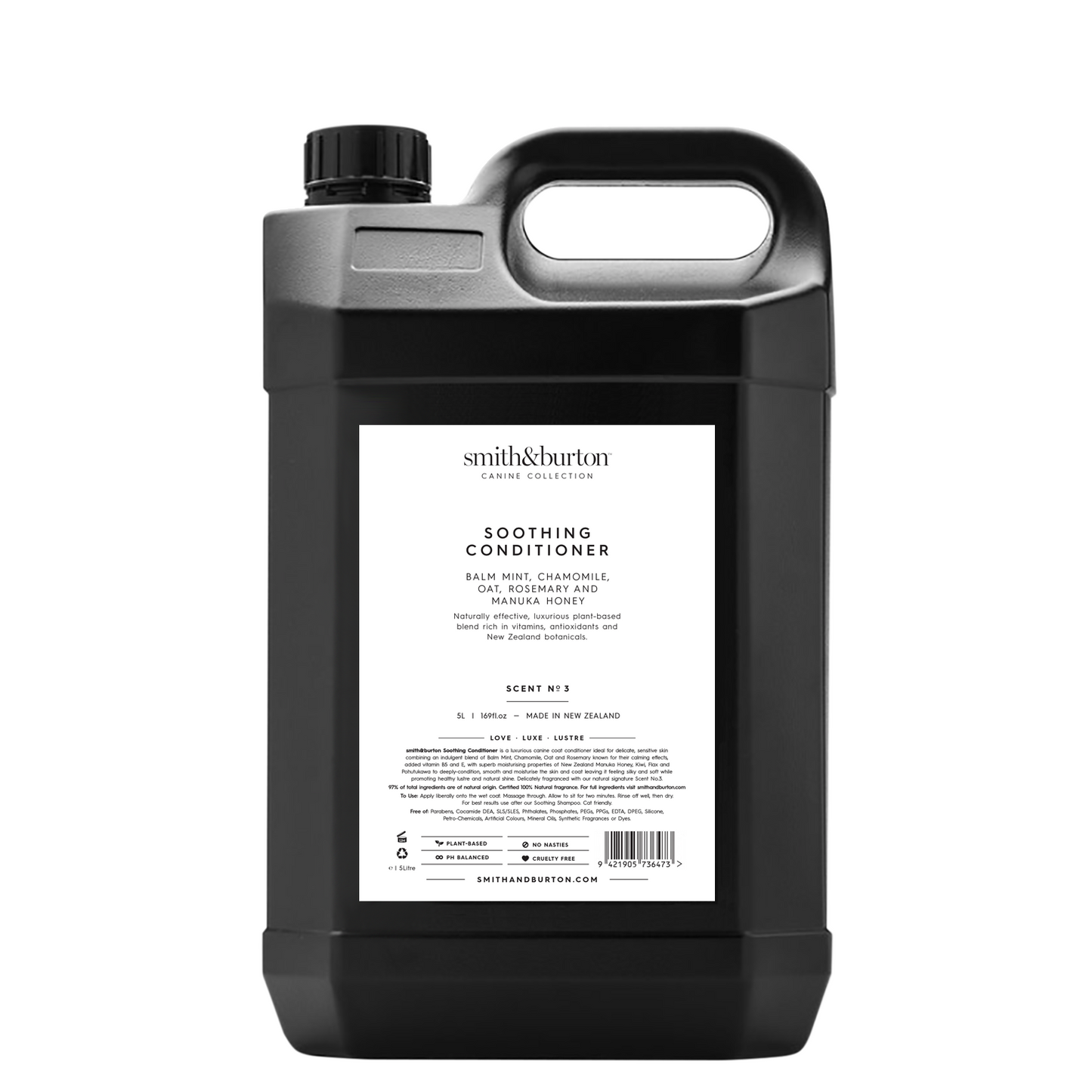 smith&burton acondicionador BIO calmante para perros y gatos con balsamo de menta, manzanilla, avena, romero y miel de manuka