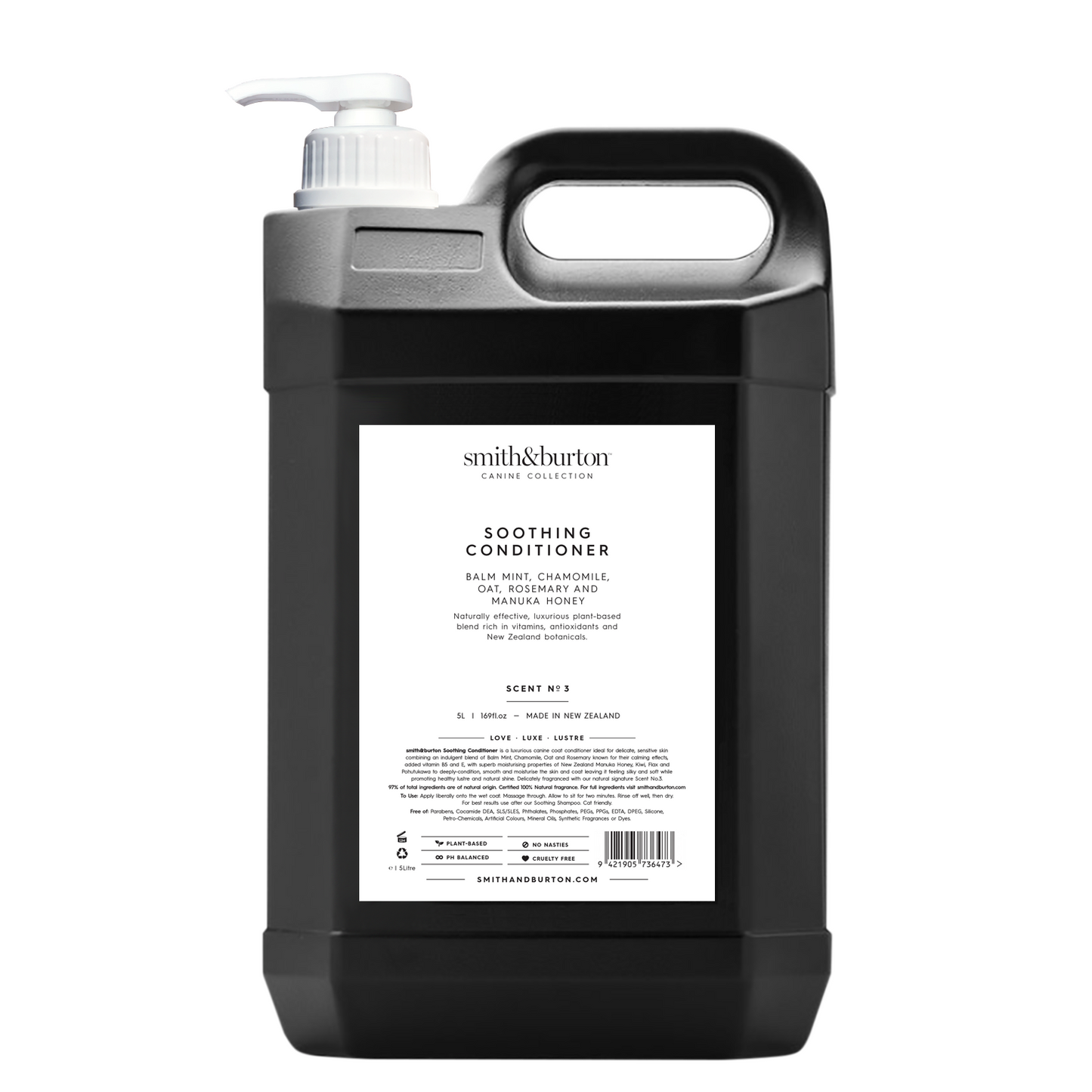 smith&burton acondicionador BIO calmante para perros y gatos con balsamo de menta, manzanilla, avena, romero y miel de manuka